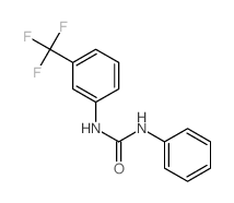 3-phenyl-1-[3-(trifluoromethyl)phenyl]urea结构式