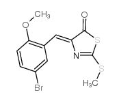 4-[(5-bromo-2-methoxyphenyl)methylidene]-2-methylsulfanyl-1,3-thiazol-5-one结构式