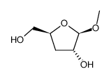 methyl β-D-erythro-3-deoxy-pentofuranoside Structure
