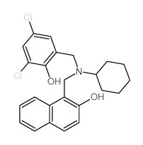2-Naphthalenol,1-[[cyclohexyl[(3,5-dichloro-2-hydroxyphenyl)methyl]amino]methyl]- picture