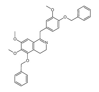 5-Benzyloxy-1-(4-benzyloxy-3-methoxy-benzyl)-6,7-dimethoxy-3,4-dihydro-isoquinoline结构式