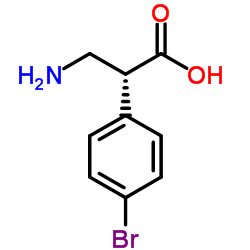(R)-3-氨基-3-(4-溴苯基)丙酸结构式