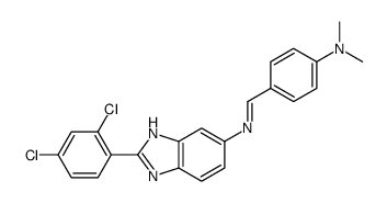 4-[[2-(2,4-dichlorophenyl)-3H-benzimidazol-5-yl]iminomethyl]-N,N-dimethylaniline结构式