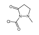 1-Pyrazolidinecarbonyl chloride, 2-methyl-5-oxo- (9CI) structure