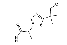 1,3-Dimethyl-3-[5-(β-chloro-α,α-dimethylethyl)-1,3,4-thiadiazol-2-yl]urea结构式