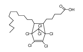 5-(1,4,5,6,7,7-Hexachloro-3-undecyl-bicyclo[2.2.1]hept-5-en-2-yl)-pentanoic acid Structure