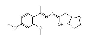 N-[(E)-1-(2,4-dimethoxyphenyl)ethylideneamino]-2-(2-methyl-1,3-dioxolan-2-yl)acetamide Structure