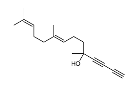 5,9,13-trimethyltetradeca-8,12-dien-1,3-diyn-5-ol Structure