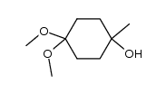 4,4-dimethoxy-1-methylcyclohexanol Structure