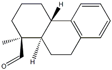 (1S)-1,2,3,4,4aβ,9,10,10aα-Octahydro-1-methyl-1β-phenanthrenecarbaldehyde结构式