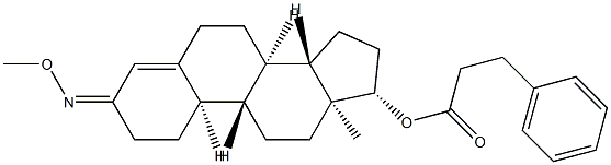 17β-(1-Oxo-3-phenylpropoxy)estr-4-en-3-one O-methyl oxime structure