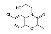 6-chloro-4-(2-hydroxyethyl)-2-methyl-1,4-benzoxazin-3-one结构式