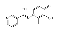 3-Pyridinecarboxamide,N-(3-hydroxy-2-methyl-4-oxo-1(4H)-pyridinyl)-(9CI)结构式