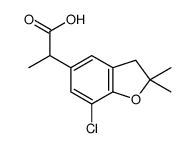 2,3-Dihydro-7-chloro-α,2,2-trimethyl-5-benzofuranacetic acid picture