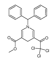 methyl 1-benzhydryl-5-(2,2,2-trichloroacetyl)-1,4-dihydropyridine-3-carboxylate结构式