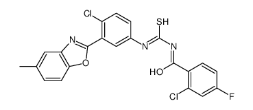 Benzamide, 2-chloro-N-[[[4-chloro-3-(5-methyl-2-benzoxazolyl)phenyl]amino]thioxomethyl]-4-fluoro- (9CI) structure