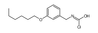 N-[(3-hexoxyphenyl)methyl]carbamoyl chloride结构式