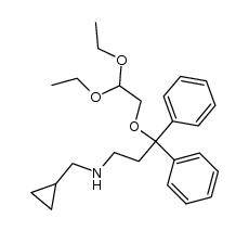 2-(3-cyclopropylmethylamino-1,1-diphenylpropoxy)-acetaldehyde diethyl acetal Structure