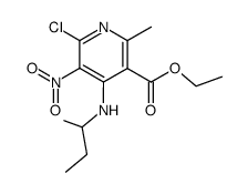 6-chloro-2-methyl-4-(1-methylpropyl)amino-5-nitropyridine-3-carboxylic acid, ethyl ester Structure