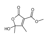 methyl 5-hydroxy-4,5-dimethyl-2-oxofuran-3-carboxylate Structure