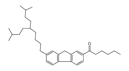 1-[7-[8-methyl-5-(3-methylbutyl)nonyl]-9H-fluoren-2-yl]hexan-1-one结构式