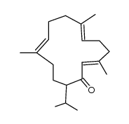 (2E,6E,10E)-14-Isopropyl-3,7,11-trimethylcyclotetradeca-2,6,10-trien-1-one Structure