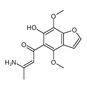 3-amino-1-(6-hydroxy-4,7-dimethoxy-1-benzofuran-5-yl)but-2-en-1-one结构式