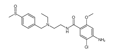 N-[2-(N'-ethyl-N'-p-methylsulfinylphenylmethylamino)ethyl]-4-amino-5-chloro-2-methoxybenzamide结构式
