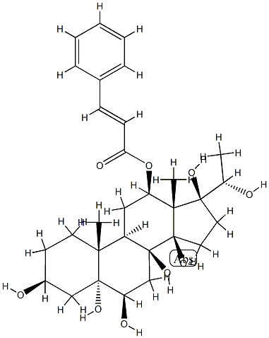 (17S,20S)-5α-Pregnane-3β,5,6β,8,12β,14β,17,20-octol 12-[(E)-3-phenylpropenoate]结构式