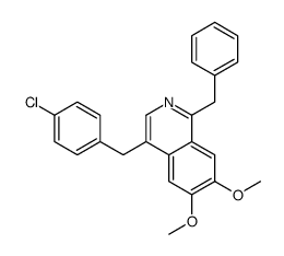 1-benzyl-4-[(4-chlorophenyl)methyl]-6,7-dimethoxyisoquinoline结构式