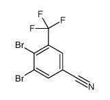 3,4-dibromo-5-(trifluoromethyl)benzonitrile结构式