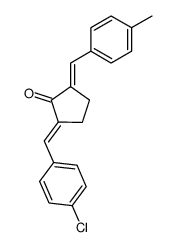 2-[1-(4-Chloro-phenyl)-meth-(Z)-ylidene]-5-[1-p-tolyl-meth-(Z)-ylidene]-cyclopentanone结构式