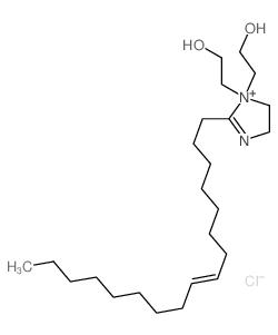 1H-Imidazolium,2-(8-heptadecen-1-yl)-4,5-dihydro-1,1-bis(2-hydroxyethyl)-, chloride (1:1) Structure