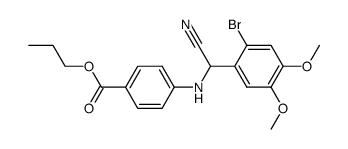 4-{[(2-Bromo-4,5-dimethoxy-phenyl)-cyano-methyl]-amino}-benzoic acid propyl ester Structure