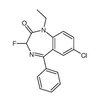 7-chloro-1-ethyl-3-fluoro-5-phenyl-1,3-dihydro-benzo[e][1,4]diazepin-2-one Structure