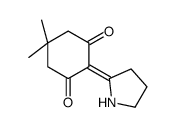 5,5-dimethyl-2-pyrrolidin-2-ylidenecyclohexane-1,3-dione结构式