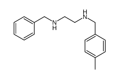 N-benzyl-N'-[(4-methylphenyl)methyl]ethane-1,2-diamine结构式