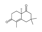 (R)-3,3,5,8a-Tetramethyl-3,4,8,8a-tetrahydro-2H,7H-naphthalene-1,6-dione结构式