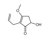 5-hydroxy-3-methoxy-2-prop-2-enylcyclopent-2-en-1-one结构式
