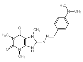 Benzaldehyde, 4-(dimethylamino)-,2-(2,3,6,7-tetrahydro-1,3,7-trimethyl-2,6-dioxo-1H-purin-8-yl)hydrazone picture