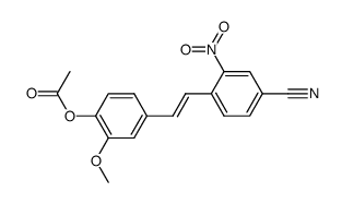 4'-acetoxy-3'-methoxy-2-nitro-stilbene-4-carbonitrile Structure