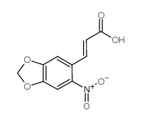 4′,′5-(亚甲二氧基)-2′-硝基肉桂酸结构式