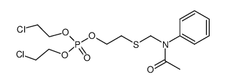 Phosphoric acid 2-[(acetyl-phenyl-amino)-methylsulfanyl]-ethyl ester bis-(2-chloro-ethyl) ester结构式