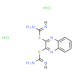 2,2'-quinoxaline-2,3-diylbisisothiourea dihydrochloride结构式