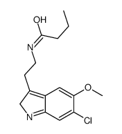 N-[2-(6-Chloro-5-methoxy-1H-indol-3-yl)ethyl]butyramide结构式