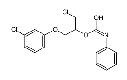[1-chloro-3-(3-chlorophenoxy)propan-2-yl] N-phenylcarbamate Structure