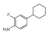 4-cyclohexyl-2-fluoroaniline结构式