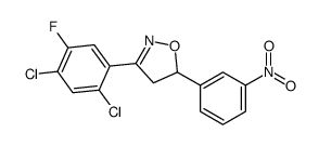 3-(2,4-dichloro-5-fluorophenyl)-5-(3-nitrophenyl)-4,5-dihydro-1,2-oxazole结构式