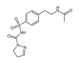 N-(2-{4-[(4,5-Dihydro-pyrazole-1-carbonyl)-sulfamoyl]-phenyl}-ethyl)-acetamide结构式