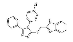 2-[[4-(4-chlorophenyl)-5-phenyl-1,2,4-triazol-3-yl]sulfanylmethyl]-1H-benzimidazole结构式